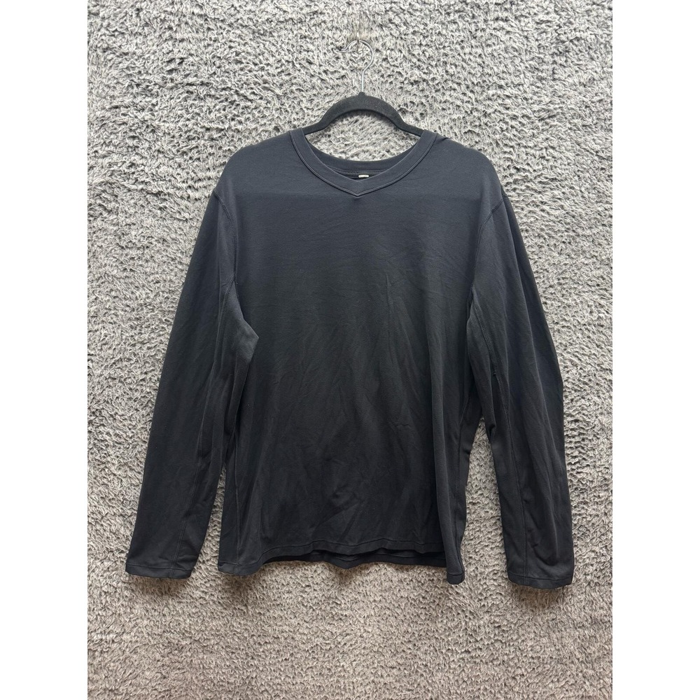 Lululemon Metal Vent Mens Black Long‎ Sleeve Athletic Shirt M/L